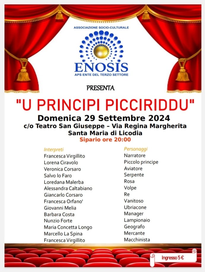 rappresentazione teatrale     “U PRINCIPI PICCIRIDDU”