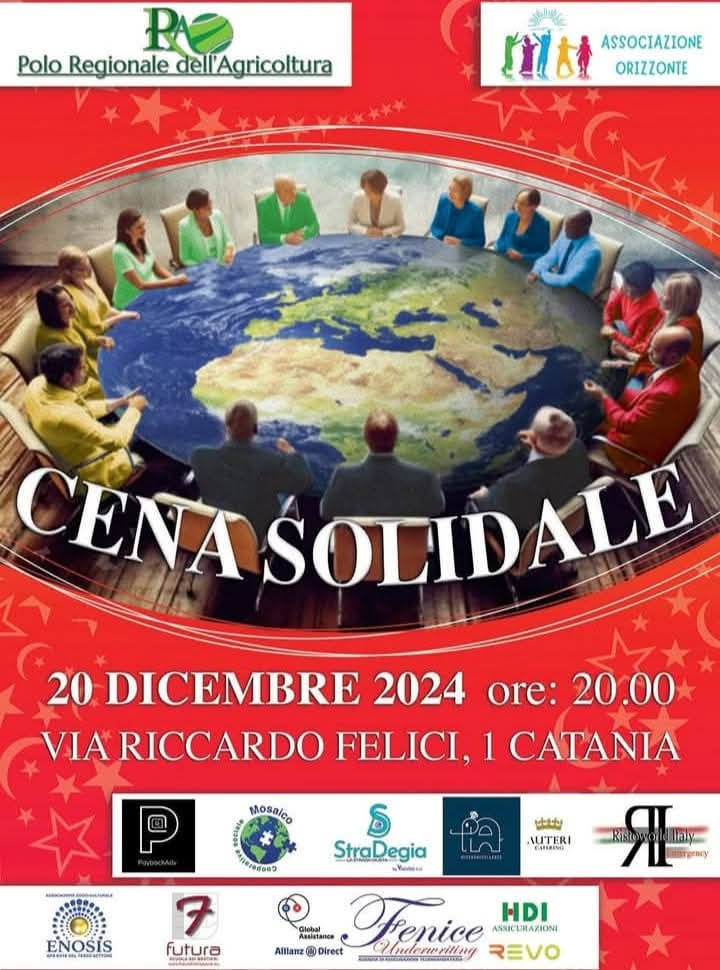 Cena solidale 20 dicembre 2024